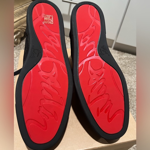 Men’s Christian Louboutin Fun Louis Flat black hi top - Picture 2 of 9